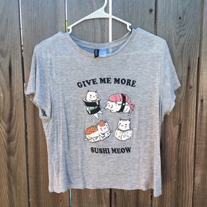 Give me more sushi right meow t-shirt